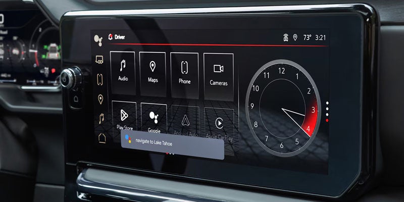 Interior touchscreen display in GMC Sierra 1500
