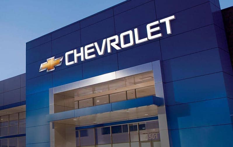 Chevrolet Dealership Sign